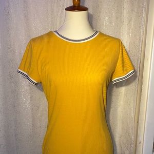 Charlotte Russe Mustard T-Shirt Mini Dress